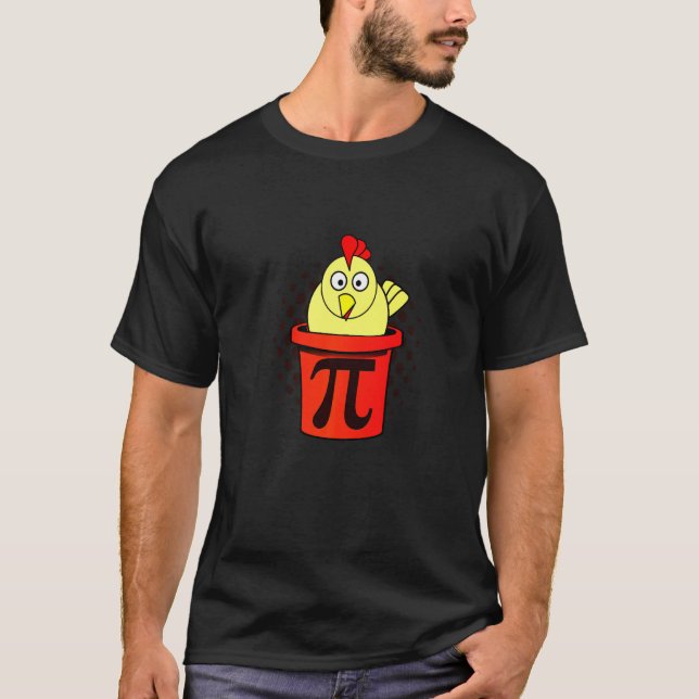Camiseta Chiste de Pie Chicken Pot Pi Math (Anverso)