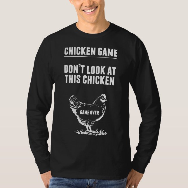 Camiseta Chiste de pollo de juego de pollo (Anverso)
