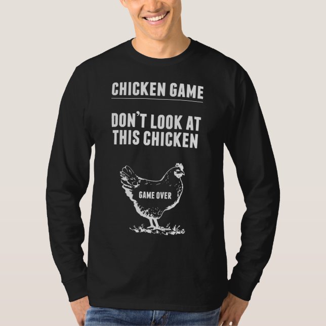 Camiseta Chiste de pollo de juego de pollo (Anverso)