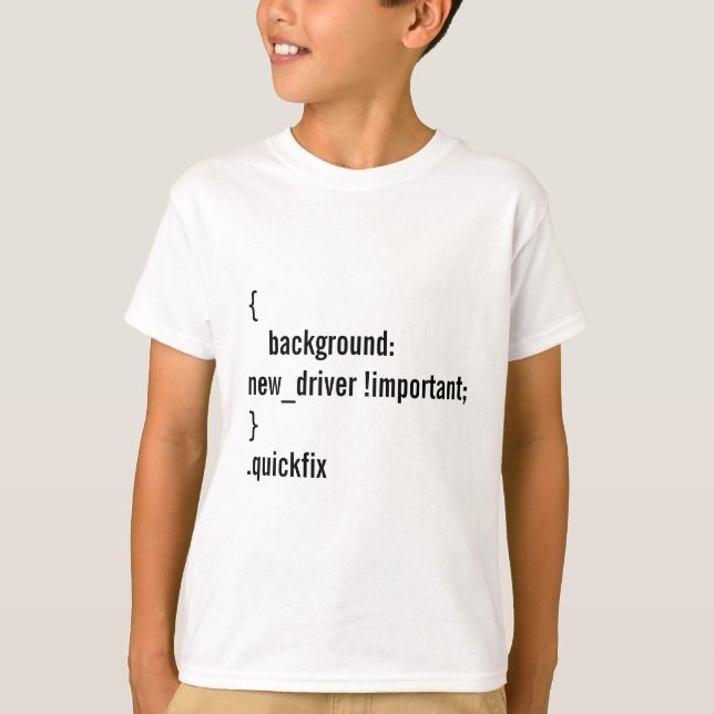 Camiseta Chiste de programación para nuevos conductores (Anverso)
