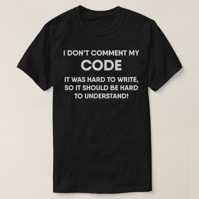 Camiseta Chiste de programador de pulsador de código de com (Diseño del anverso)