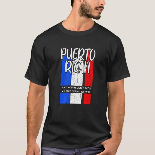 Camiseta Chiste de Sarcasmo para Adultas Puertorriqueñas (Anverso)