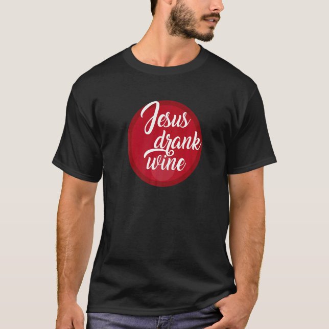 Camiseta Chiste de vino de Jesús (Anverso)