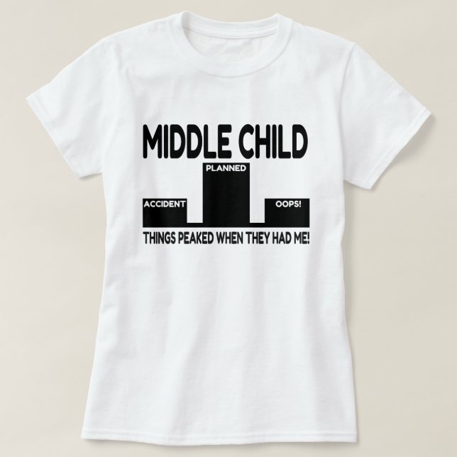 Camiseta Chiste del niño medio (Diseño del anverso)