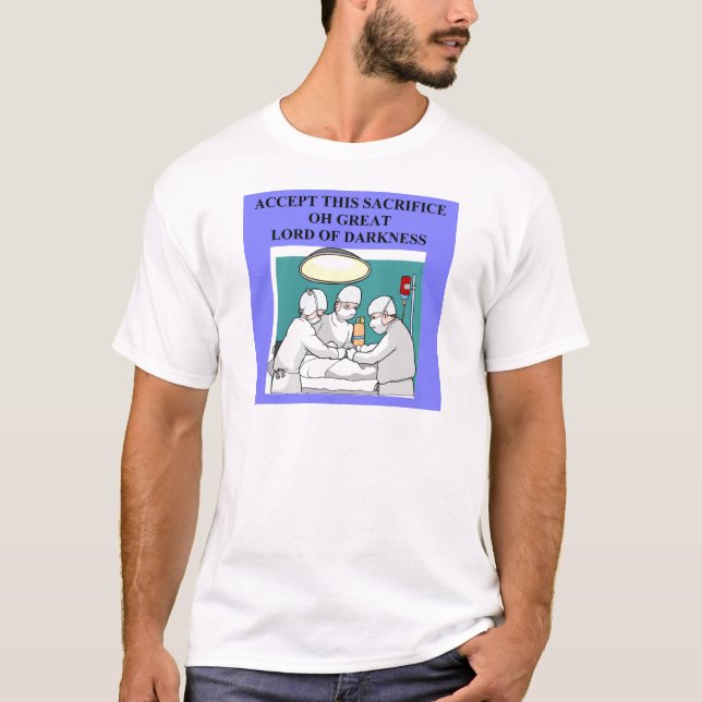 Camiseta chiste demoníaco del médico/del cirujano (Anverso)