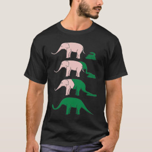 Camiseta Chiste divertidísimo de Elefante de Serpiente Dino