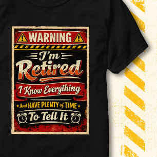 Camiseta Chiste divertido de advertencia de jubilación vint