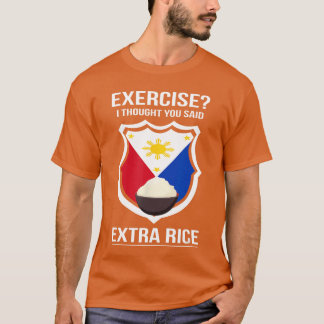 Camiseta Chiste divertido de comida filipina Filipina arroz