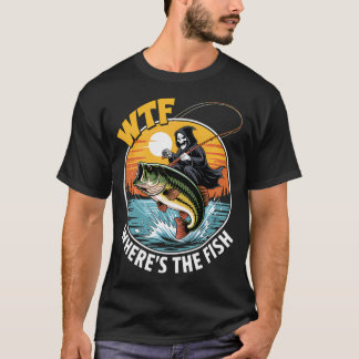 Camiseta Chiste divertido de cráneo de pesca
