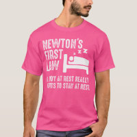Chiste divertido de física de Newton primera ley d
