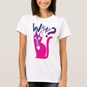 Camiseta Chiste divertido de gato con gradiente magenta min