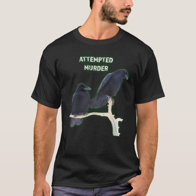 Camiseta Chiste divertido de la ornitología de los cuervos (Anverso)