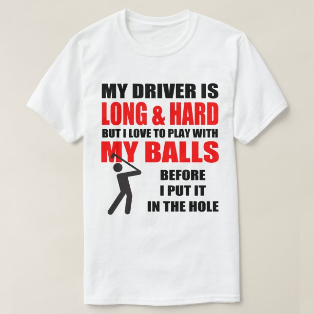 Camiseta Chiste divertido del golf (Diseño del anverso)