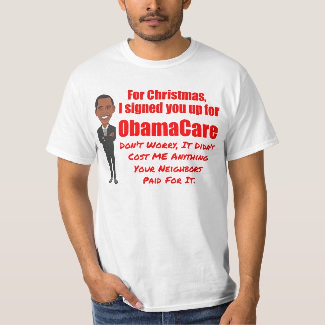 Camiseta Chiste divertido del navidad de ObamaCare (Anverso)
