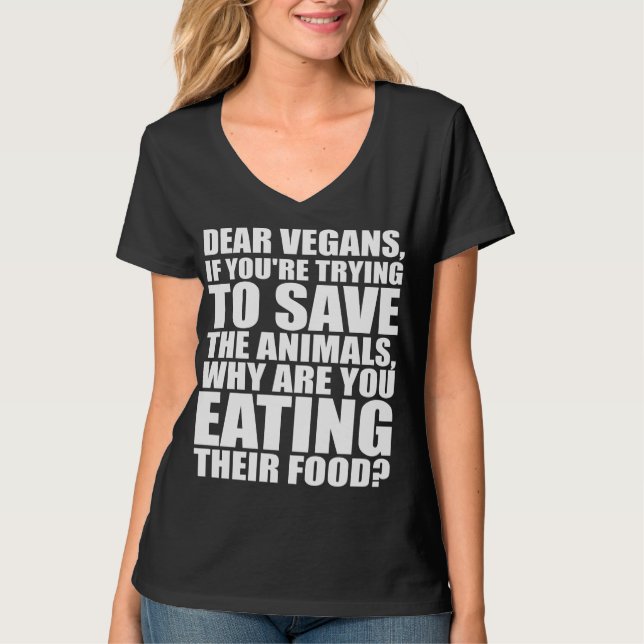 Camiseta Chiste divertido Vegan (Anverso)