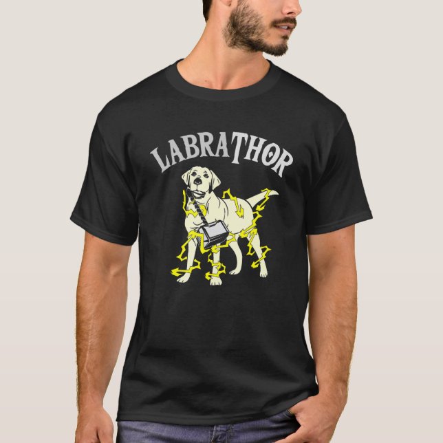 Camiseta Chiste Dog Thor Hammer Labrador Pun (Anverso)