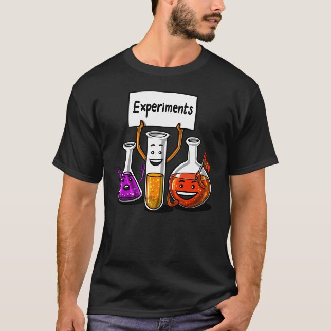 Camiseta Chiste escolar de experimentos divertidos en cienc (Anverso)