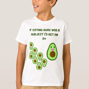 Camiseta Chiste escolar de niños divertidos aguacate guac