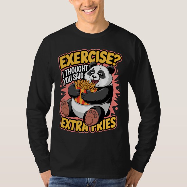 Camiseta Chiste Extra Fries Panda (Anverso)
