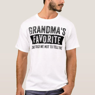 Camiseta Chiste Familiar Divertido Favorito de la Abuela Ni