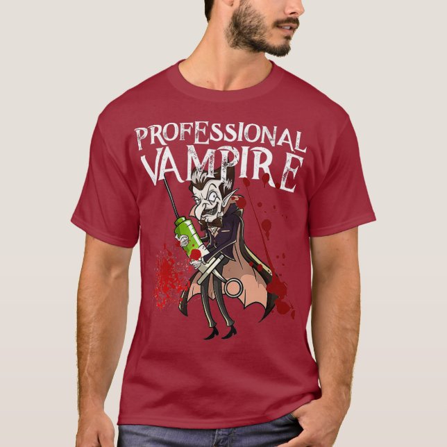 Camiseta Chiste fantasma Meme Vampire Drácula (Anverso)