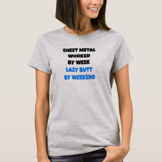 Camiseta Chiste flojo de trabajador Metalizado de hoja
