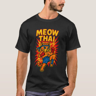 Camiseta Chiste Gato Tailandés Muay Thai Luchador Gato Chis
