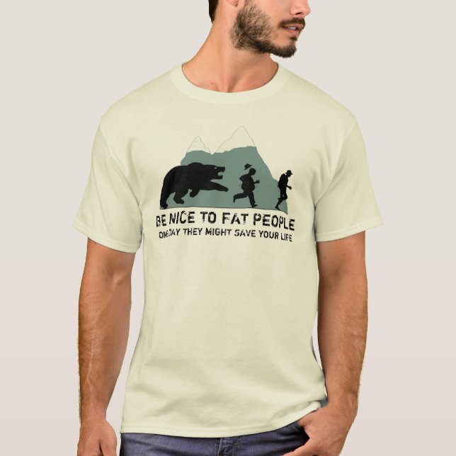 Camiseta Chiste gordo ofensivo (Anverso)