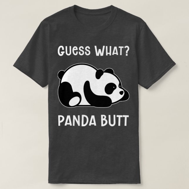Camiseta Chiste gracioso adivina qué Panda Butt (Diseño del anverso)