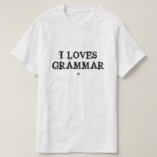 Camiseta Chiste gramatical (Diseño del anverso)