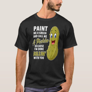 Camiseta Chiste Green Pickle Dillin Pun Vegetarian Cucumber