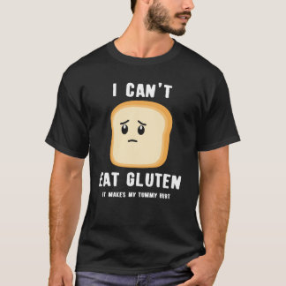 Camiseta Chiste libre de gluten gracioso, no puedo comer ca