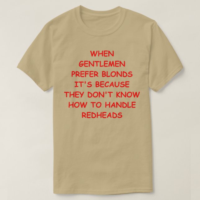 Camiseta Chiste Redhead 2 (Diseño del anverso)