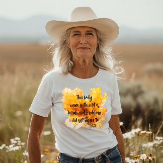 Camiseta Chiste sobre su propio cuerpo sobre fondo abstract