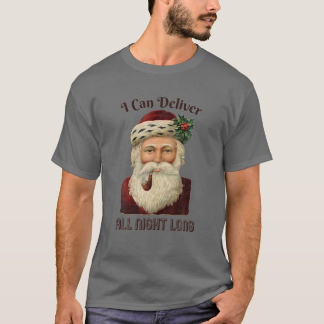 Camiseta Chiste sucio de Santa I-Deliver toda la noche (Anverso)