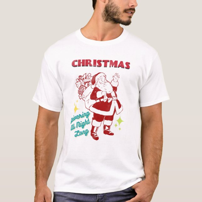 Camiseta Chiste sucio de Santa I-Deliver toda la noche (Anverso)