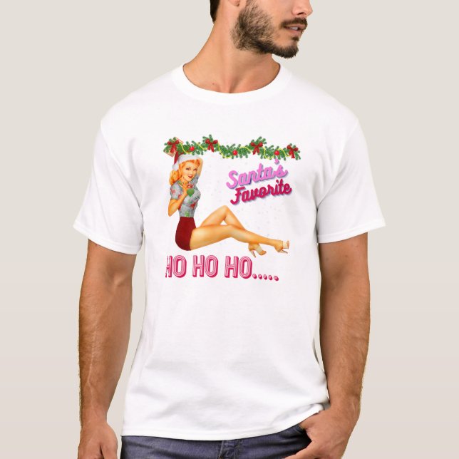 Camiseta Chiste sucio y favorito de Santa Claus-Ho Ho (Anverso)