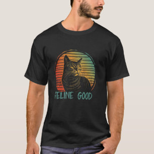 Camiseta Chiste vintage de los años 80 del Cat Lover Retro 