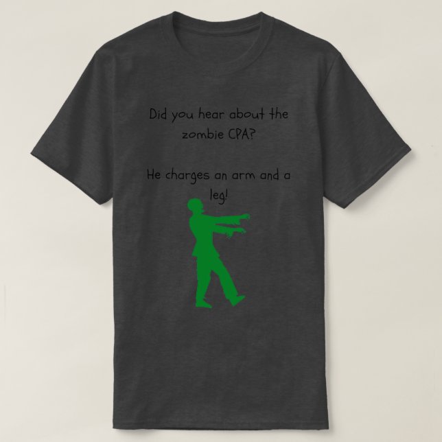 Camiseta Chiste Zombie CPA (Diseño del anverso)