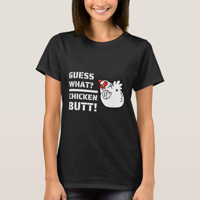 Camiseta Chistes Adivinan Qué Torta De Pollo! Con C (Anverso)