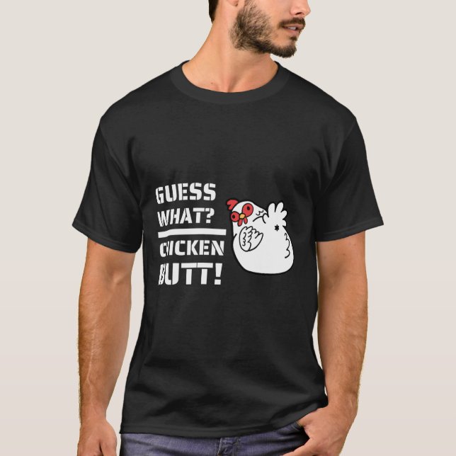 Camiseta Chistes Adivinan Qué Torta De Pollo! Con C (Anverso)