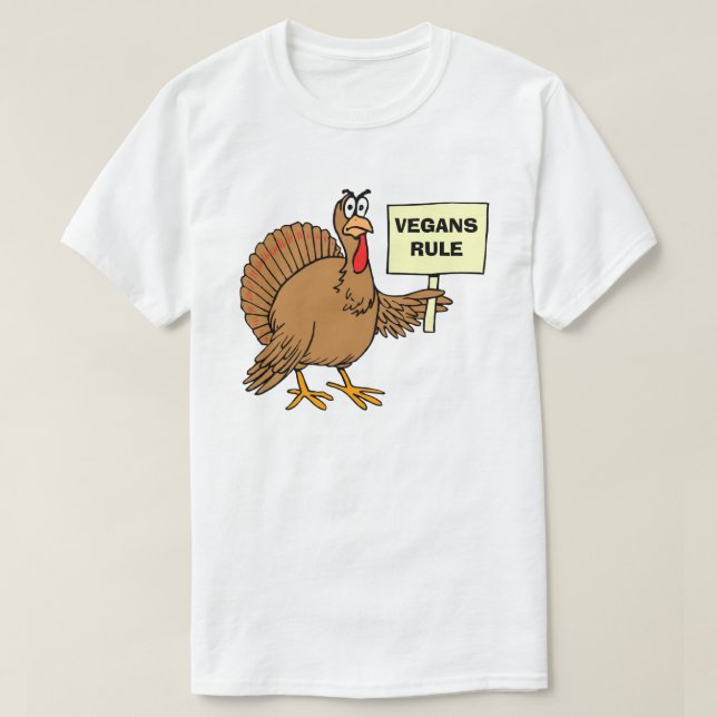Camiseta Chistes adultos del Día de Acción de Gracias Vegan (Diseño del anverso)