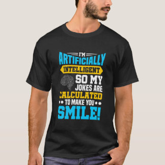 Camiseta Chistes Artificialmente Inteligentes Calculados Pa