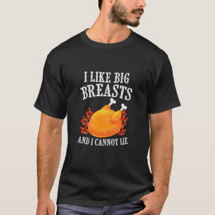 Camiseta Chistes de Acción de Gracias sobre senos grandes q