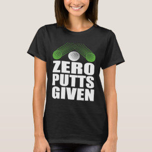 Camiseta Chistes de golfista jugador de golf dados cero put