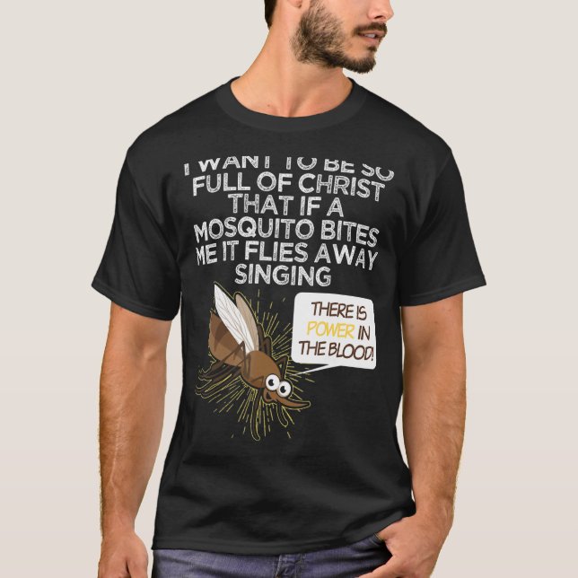 Camiseta Chistes de mordaza de mosquitos cristianos cristia (Anverso)