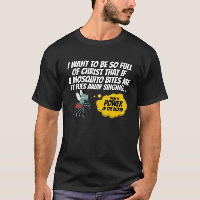 Camiseta Chistes de mordaza de mosquitos cristianos cristia (Anverso)