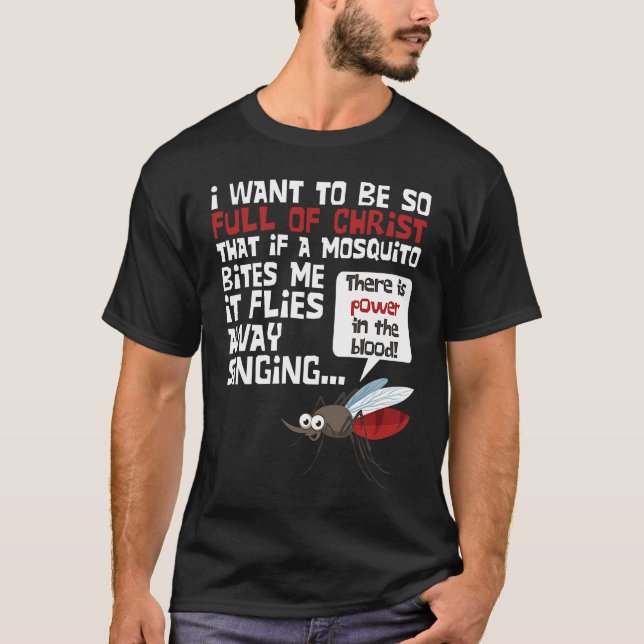 Camiseta Chistes de mordaza de mosquitos cristianos cristia (Anverso)