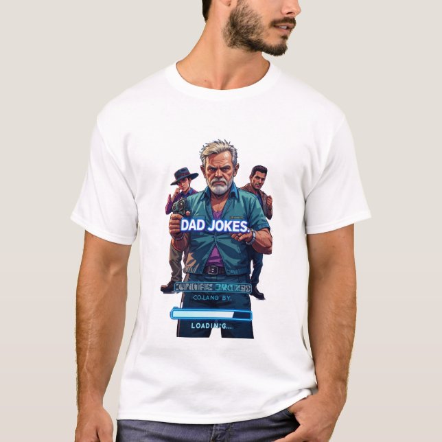 Camiseta Chistes de papá cargando... (Anverso)