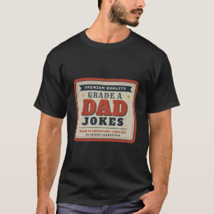 Camiseta Chistes de Papá de Grado A Etiqueta Vintage Divert